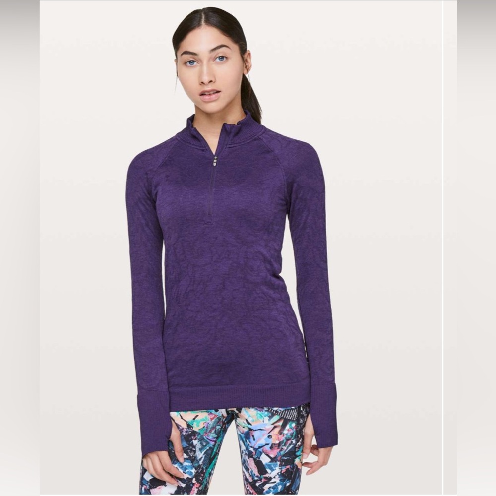 Lululemon Restless 1/4 Zip in Dark Court Purple